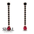 Hanging Oval Ruby Earrings - Tatiana No. 53 image 4