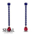 Hanging Oval Ruby Earrings - Tatiana No. 60