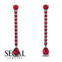 Hanging Oval Ruby Earrings - Tatiana No. 57