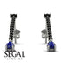 Hanging Oval Sapphire Earrings - Tatiana No. 69