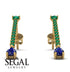 Hanging Oval Sapphire Earrings - Tatiana No. 64