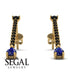 Hanging Oval Sapphire Earrings - Tatiana No. 67 image 11