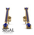 Hanging Oval Sapphire Earrings - Tatiana No. 73 image 11