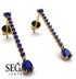 Hanging Oval Sapphire Earrings - Tatiana No. 73 image 2