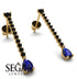 Hanging Oval Sapphire Earrings - Tatiana No. 67