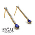 Hanging Oval Sapphire Earrings - Tatiana No. 61 image 3