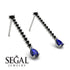 Hanging Oval Sapphire Earrings - Tatiana No. 69