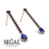 Hanging Oval Sapphire Earrings - Tatiana No. 68 image 3