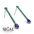 Hanging Oval Sapphire Earrings - Tatiana No. 66 image 3