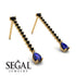 Hanging Oval Sapphire Earrings - Tatiana No. 67