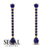 Hanging Oval Sapphire Earrings - Tatiana No. 73 image 4