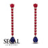 Hanging Oval Sapphire Earrings - Tatiana No. 71