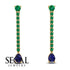 Hanging Oval Sapphire Earrings - Tatiana No. 64 image 4