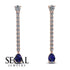 Hanging Oval Sapphire Earrings - Tatiana No. 62