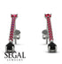 Hanging Oval Black Diamond Earrings - Tatiana No. 42 image 11