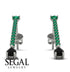 Hanging Oval Black Diamond Earrings - Tatiana No. 36 image 11