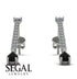 Hanging Oval Black Diamond Earrings - Tatiana No. 33 image 11