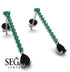 Hanging Oval Black Diamond Earrings - Tatiana No. 36 image 2