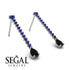Hanging Oval Black Diamond Earrings - Tatiana No. 45 image 3