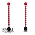 Hanging Oval Black Diamond Earrings - Tatiana No. 41 image 4