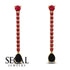 Hanging Oval Black Diamond Earrings - Tatiana No. 40
