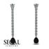 Hanging Oval Black Diamond Earrings - Tatiana No. 33