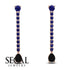 Hanging Oval Black Diamond Earrings - Tatiana No. 44