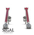 Hanging Oval Diamond Earrings - Tatiana No. 12 image 11