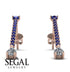 Hanging Oval Diamond Earrings - Tatiana No. 14