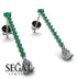 Hanging Oval Diamond Earrings - Tatiana No. 6