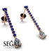 Hanging Oval Diamond Earrings - Tatiana No. 14 image 2