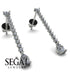 Hanging Oval Diamond Earrings - Tatiana No. 3