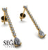 Hanging Oval Diamond Earrings - Tatiana No. 1 image 2