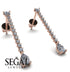 Hanging Oval Diamond Earrings - Tatiana No. 2