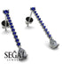 Hanging Oval Diamond Earrings - Tatiana No. 15