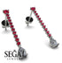 Hanging Oval Diamond Earrings - Tatiana No. 12