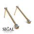 Hanging Oval Diamond Earrings - Tatiana No. 1