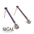 Hanging Oval Diamond Earrings - Tatiana No. 14