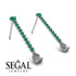 Hanging Oval Diamond Earrings - Tatiana No. 6 image 3