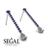 Hanging Oval Diamond Earrings - Tatiana No. 15 image 3