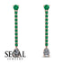 Hanging Oval Diamond Earrings - Tatiana No. 5 image 4