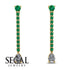 Hanging Oval Diamond Earrings - Tatiana No. 4
