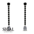 Hanging Oval Diamond Earrings - Tatiana No. 9 image 4