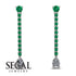 Hanging Oval Diamond Earrings - Tatiana No. 6