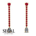 Hanging Oval Diamond Earrings - Tatiana No. 10 image 4