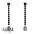 Hanging Oval Diamond Earrings - Tatiana No. 14 image 4
