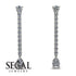 Hanging Oval Diamond Earrings - Tatiana No. 3