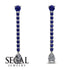 Hanging Oval Diamond Earrings - Tatiana No. 15 image 4