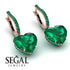 Heart Emerald Earrings - Noelle No. 20