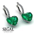 Heart Emerald Earrings - Noelle No. 6